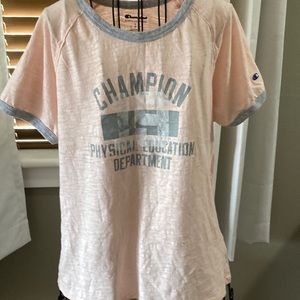 Champion light peach tee shirt